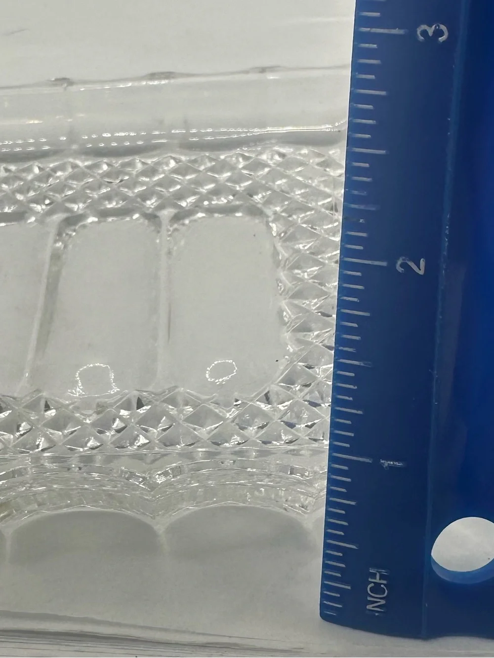 Clear Lead Crystal Rectangular Serving Tray- West Germany